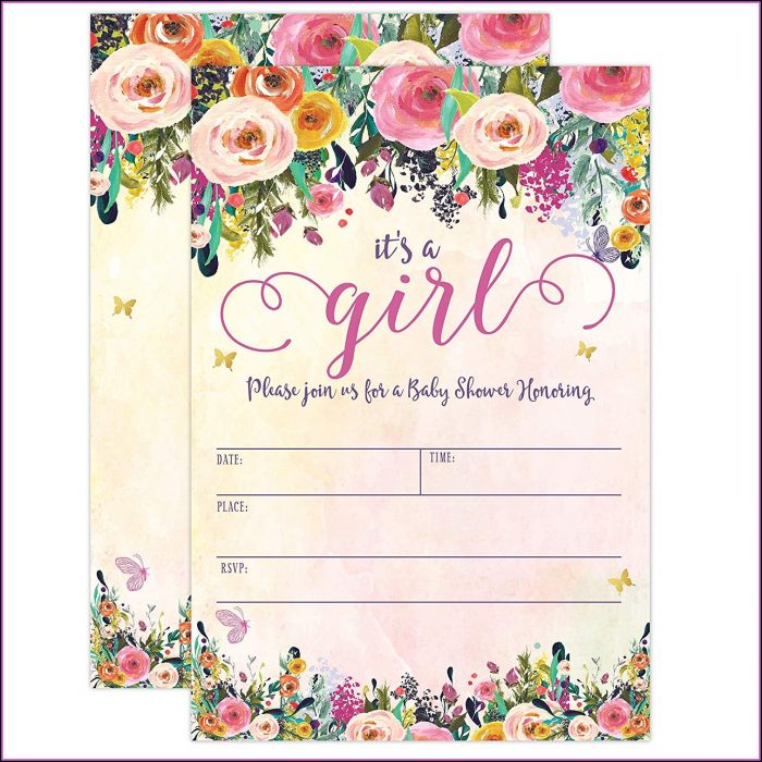 Baby Shower Invitations Girl Baby Shower Invitations Girl