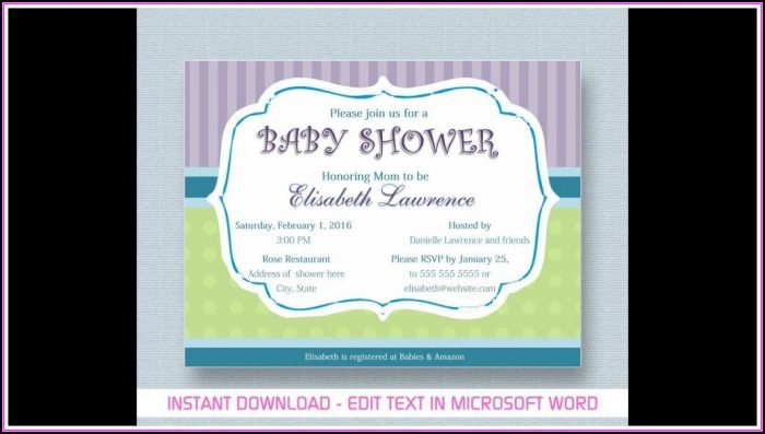 Baby Shower Invitations Templates Microsoft Word Baby Shower Invitations Templates Microsoft Word