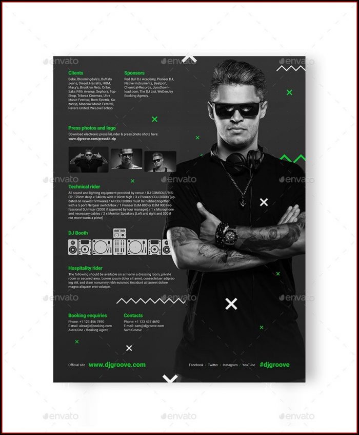 Band Press Kit Template Psd Band Press Kit Template Psd