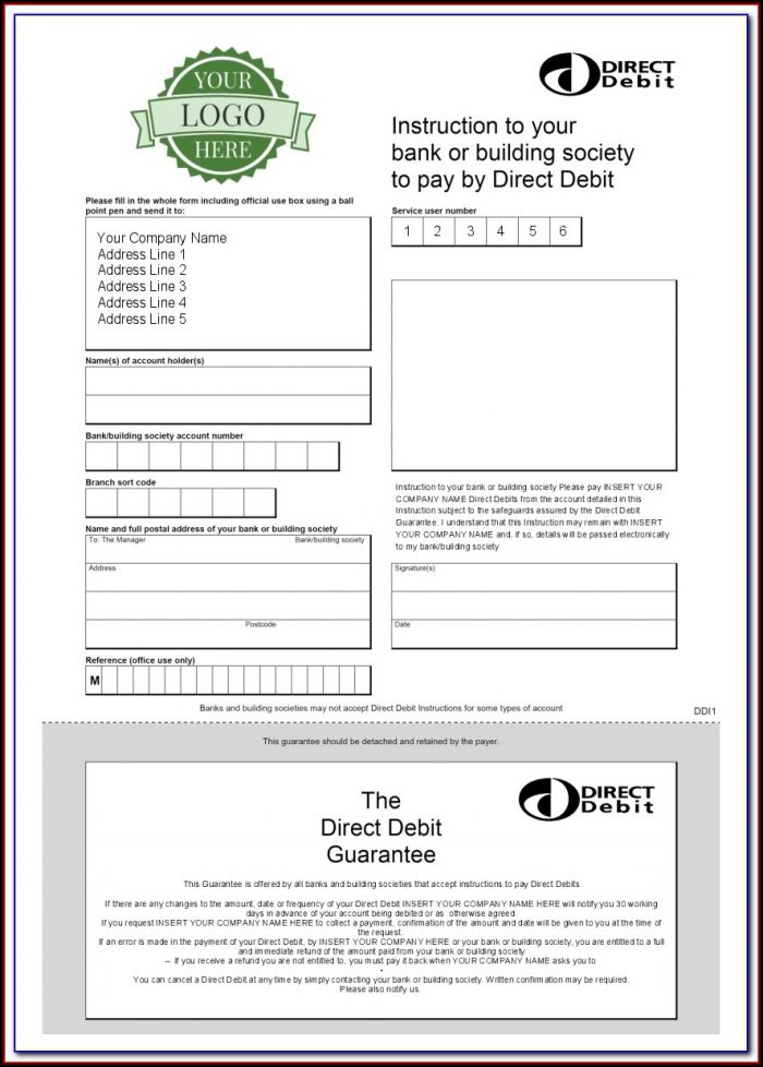 Barclays Direct Debit Form Template Barclays Direct Debit Form Template