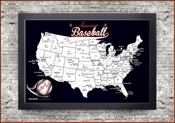 Baseball Stadium Travel Map Push Pin Baseball Stadium Travel Map Push Pin