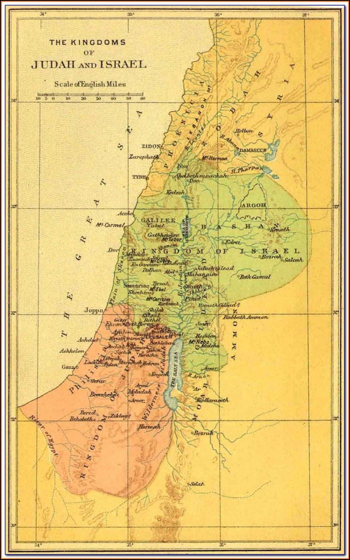 Bible Map Of Jerusalem Judea And Samaria Bible Map Of Jerusalem Judea And Samaria