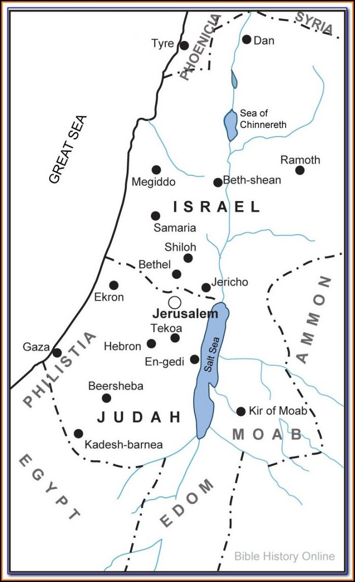 Bible Map Of Jerusalem To Jericho Bible Map Of Jerusalem To Jericho