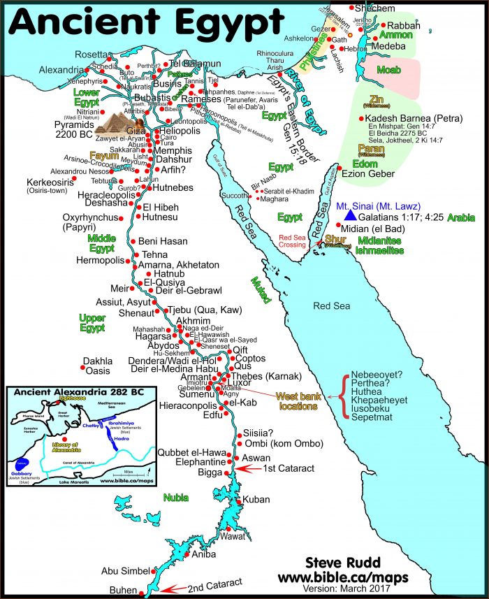 Biblical Map Of Israel And Egypt Biblical Map Of Israel And Egypt