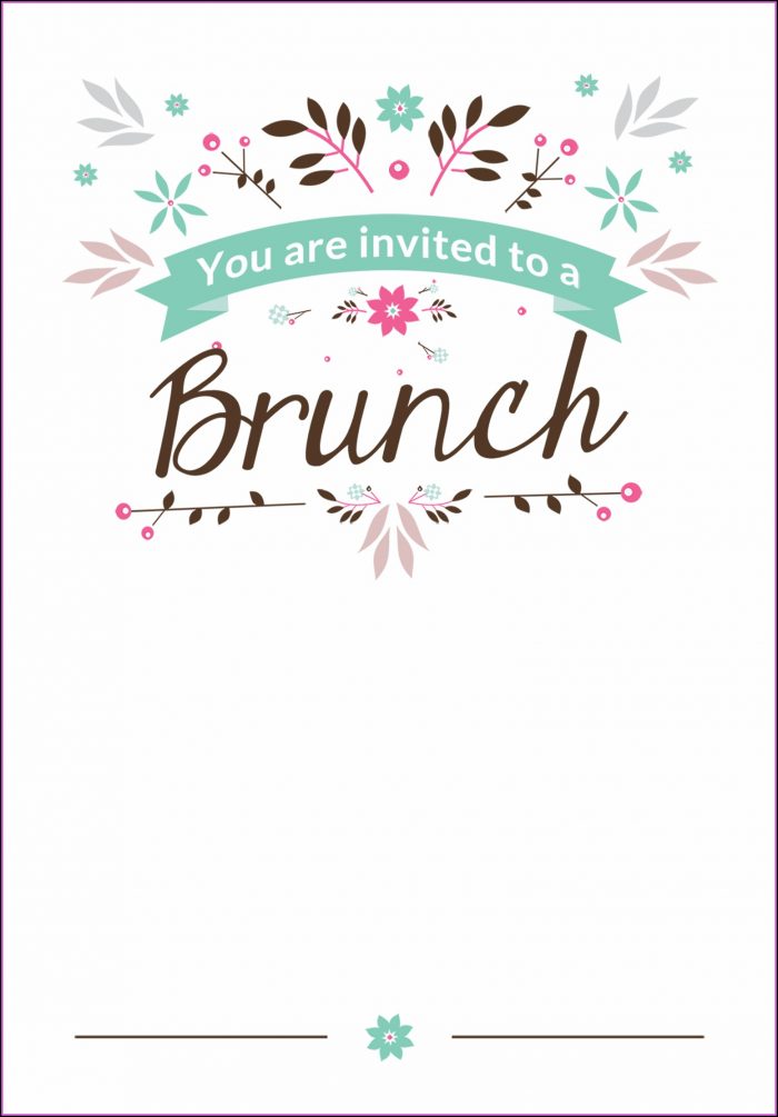 Birthday Brunch Invitation Template Birthday Brunch Invitation Template