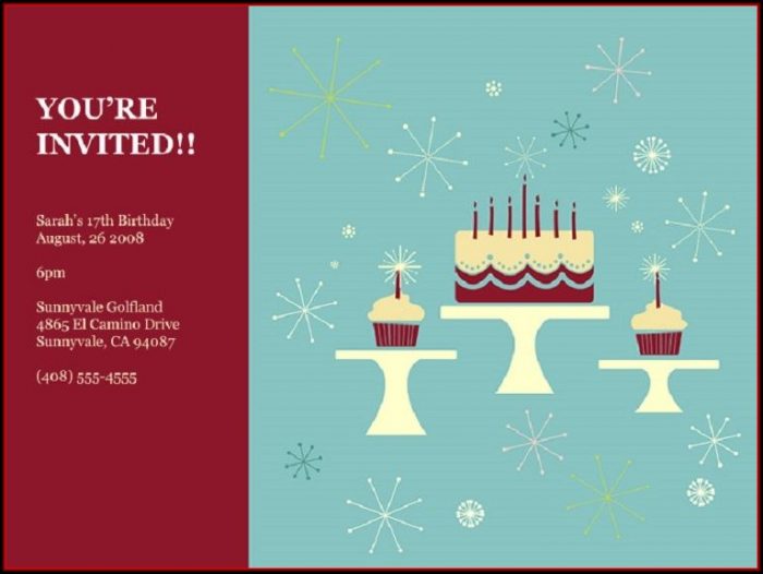 Birthday Party Invitation Templates Google Docs Birthday Party Invitation Templates Google Docs