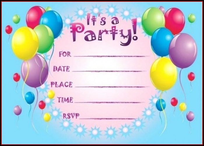 Birthday Party Invitation Templates Online Free Birthday Party Invitation Templates Online Free