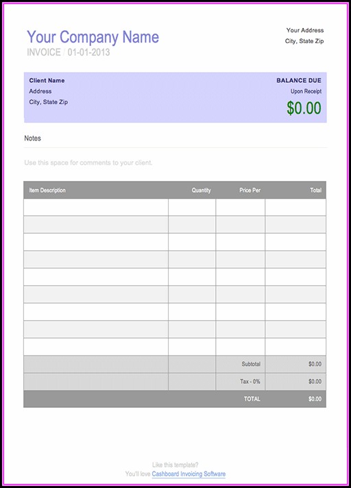 Blank Invoice Template Microsoft Word Blank Invoice Template Microsoft Word