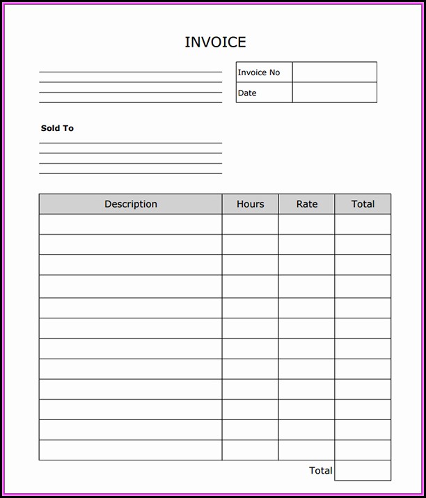 Blank Invoice Template Pdf Blank Invoice Template Pdf