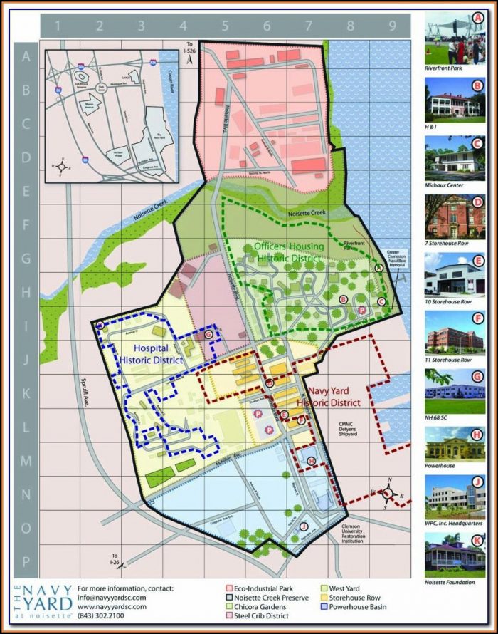 Charleston Historic Sites Map Charleston Historic Sites Map