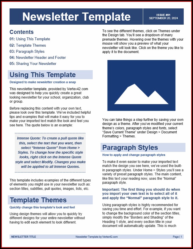 Club Newsletter Templates Word Club Newsletter Templates Word