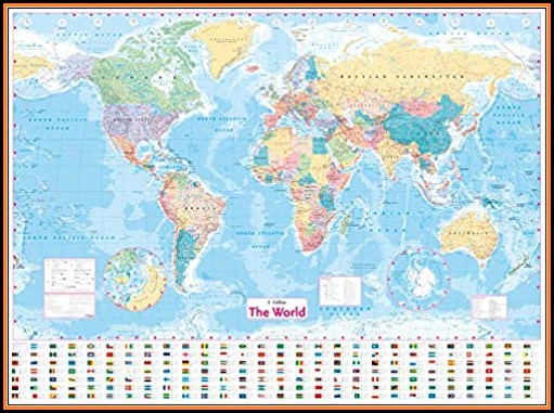 Collins World Map Laminated Collins World Map Laminated