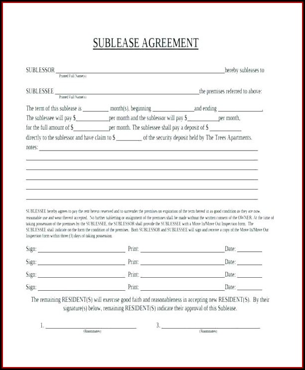 Commercial Sublet Lease Agreement Template Commercial Sublet Lease Agreement Template