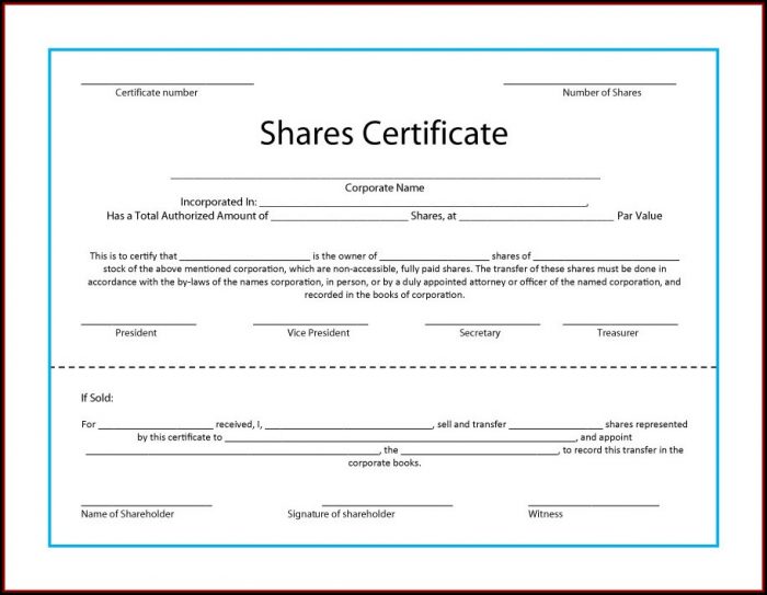 Company Share Certificate Template Free Download Company Share Certificate Template Free Download