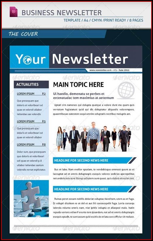Corporate Monthly Newsletter Template Corporate Monthly Newsletter Template