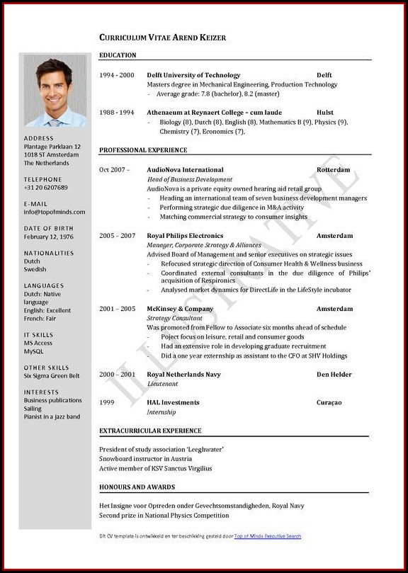 Cv Format Template Word Free Download Cv Format Template Word Free Download