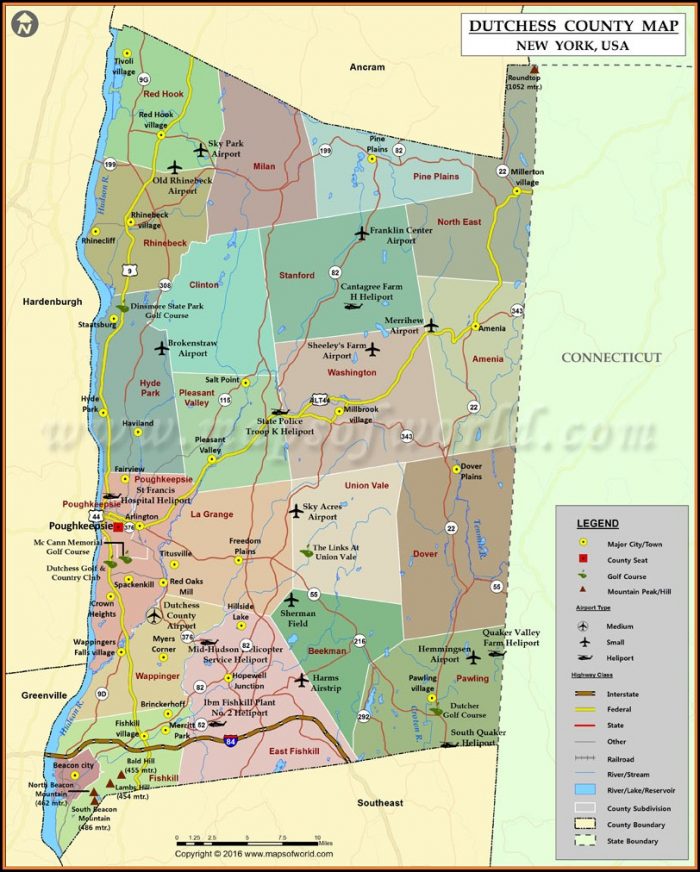 Dutchess County New York Map Dutchess County New York Map