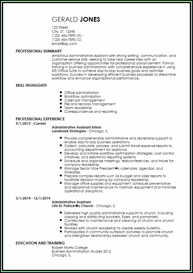 Free Entry Level Resume Templates Free Entry Level Resume Templates