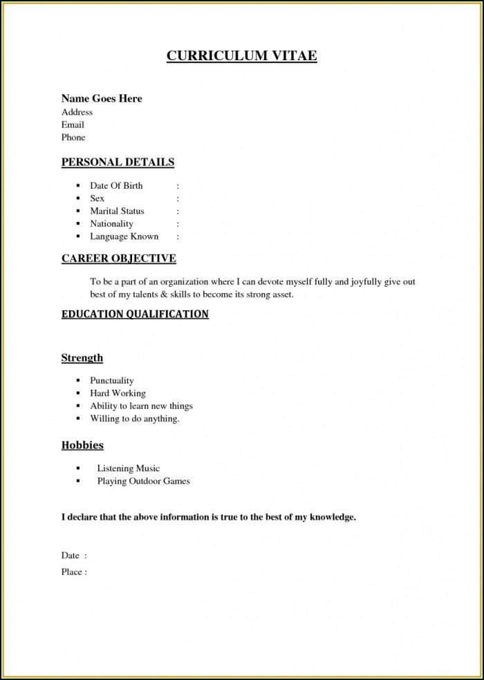 Free Examples Of Resumes Templates Free Examples Of Resumes Templates