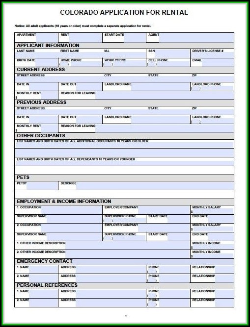 Free Printable Rental Application Form Canada Free Printable Rental Application Form Canada