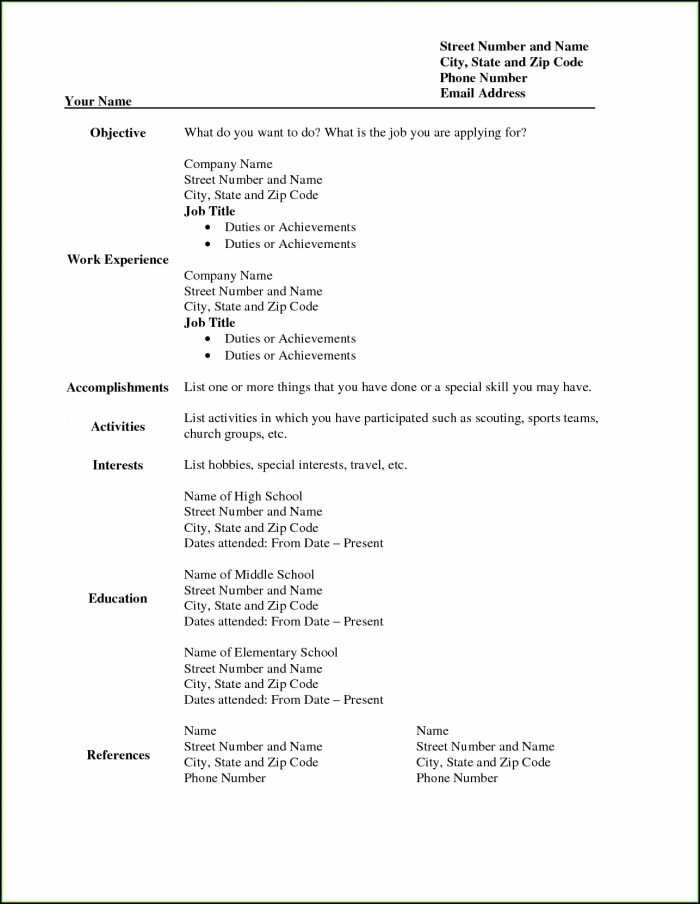 Free Printable Resume Templates Samples Free Printable Resume Templates Samples