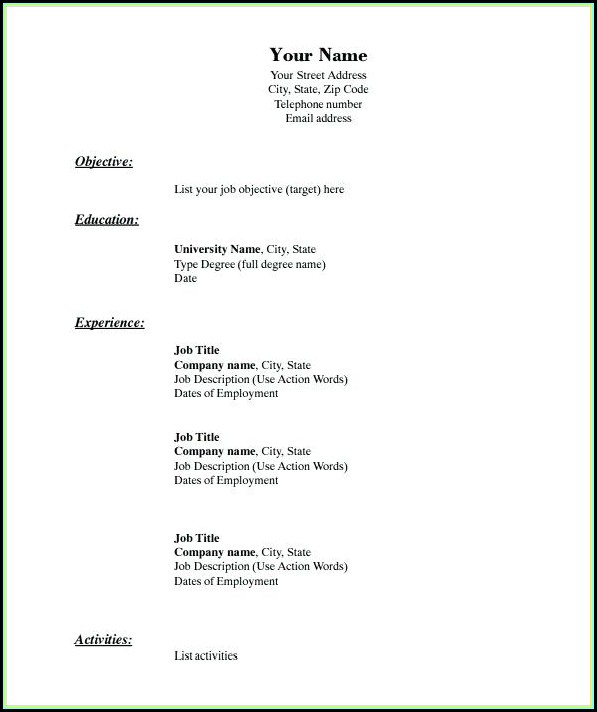 Free Resume Template Pdf Download Free Resume Template Pdf Download