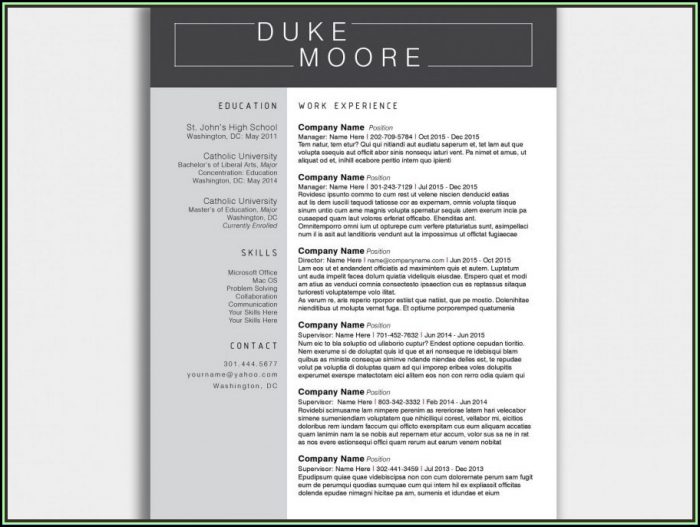 Free Resume Templates Macbook Free Resume Templates Macbook