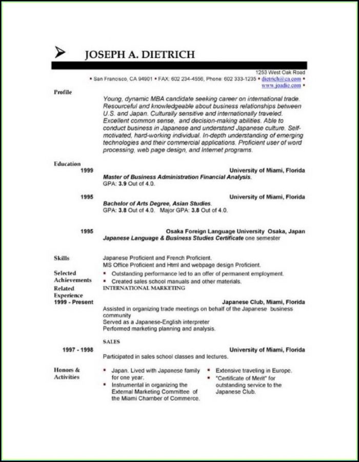 Free Sample Resumes To Print Free Sample Resumes To Print
