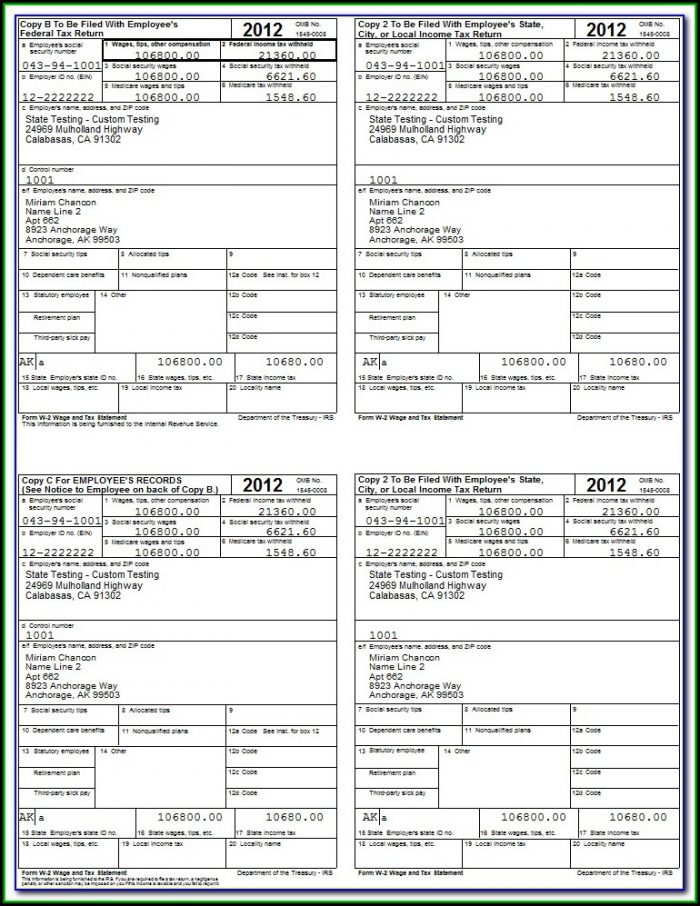 Free W2 Forms Online Printable Free W2 Forms Online Printable