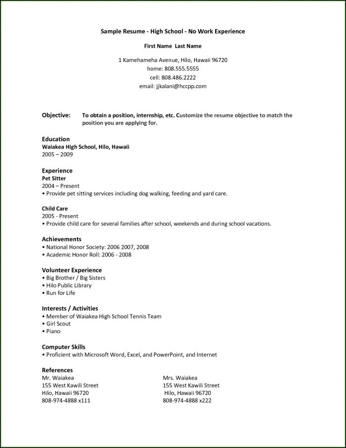 High School Resume Builder Template High School Resume Builder Template