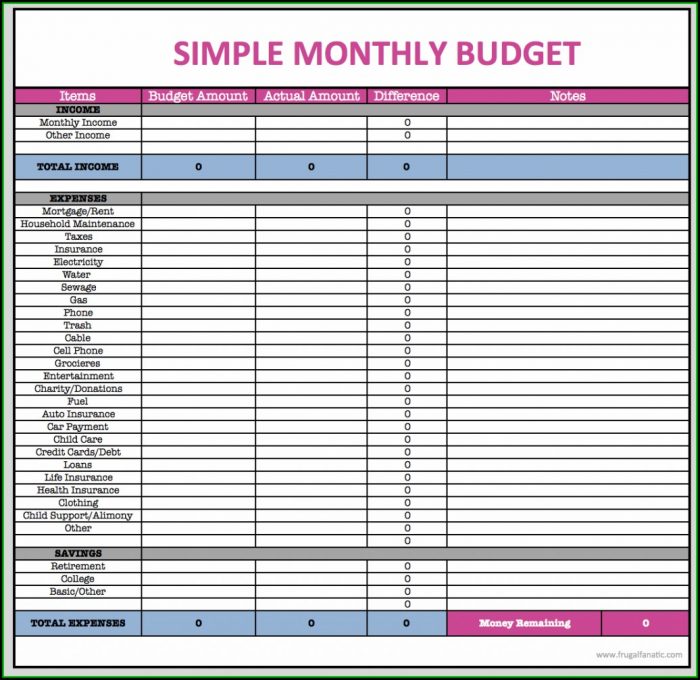 Household Budget Forms Excel Household Budget Forms Excel