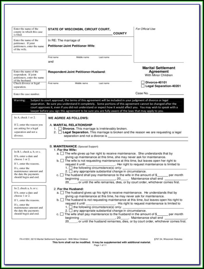 Jefferson County Wi Divorce Forms Jefferson County Wi Divorce Forms