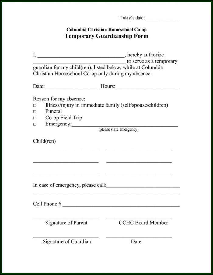 Kansas Temporary Guardianship Forms Kansas Temporary Guardianship Forms