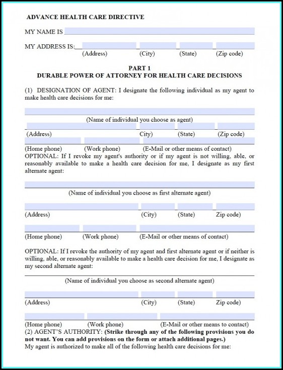 Medical Durable Power Of Attorney Form Hawaii Medical Durable Power Of Attorney Form Hawaii