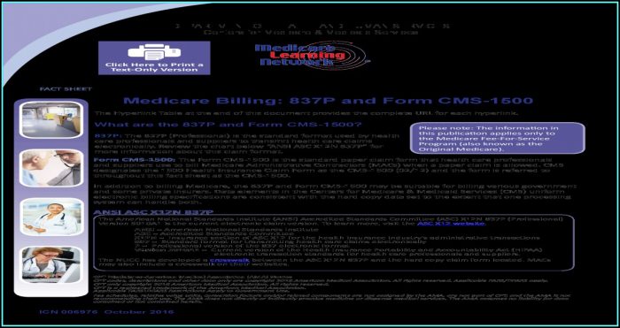 Medicare Billing 837p And Form Cms 1500 Medicare Billing 837p And Form Cms 1500