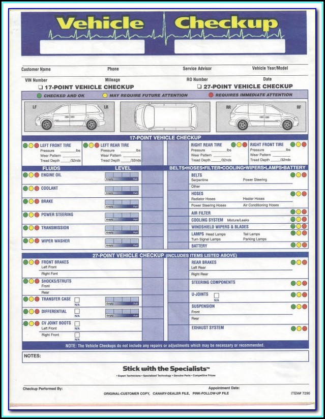 Multi Point Inspection Form Free Multi Point Inspection Form Free