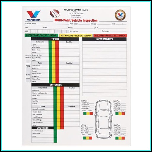 Multi Point Vehicle Inspection Form Multi Point Vehicle Inspection Form