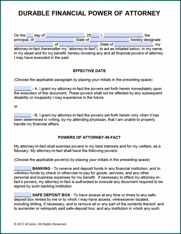 Nc Durable Power Of Attorney Form Nc Durable Power Of Attorney Form