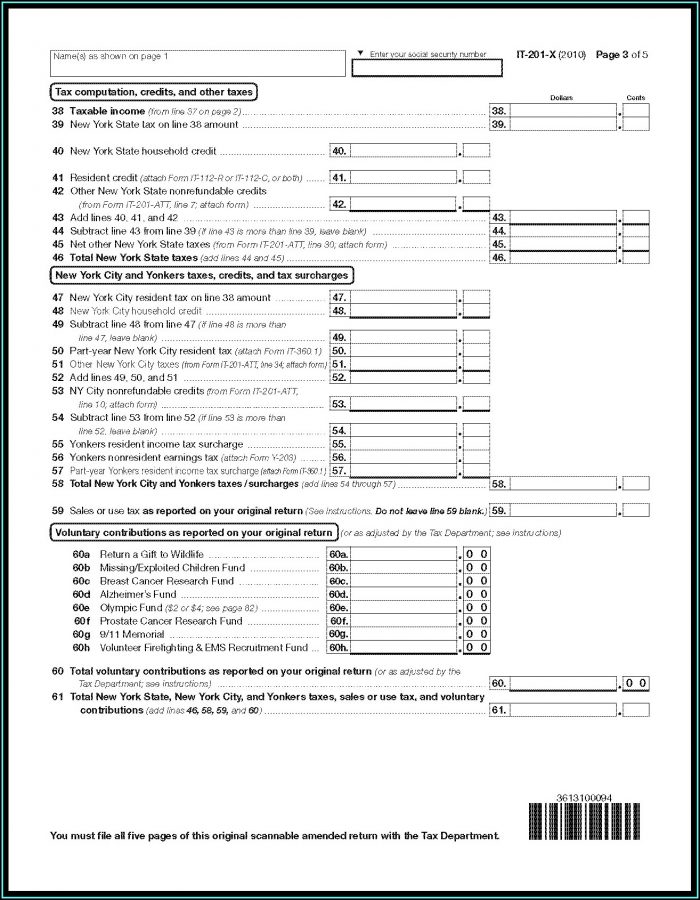 Ny State Tax Extension Form It 201 Ny State Tax Extension Form It 201