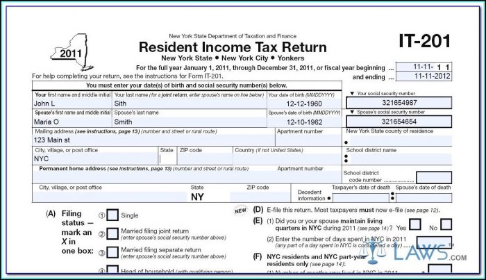 Ny State Tax Form It 2014 Ny State Tax Form It 2014