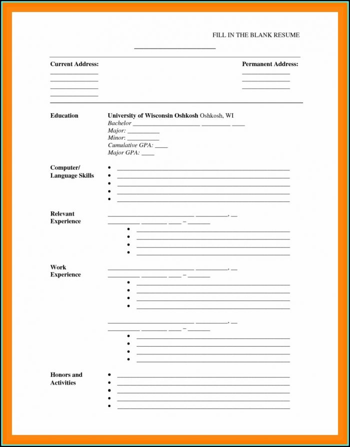 Printable Cv Template Free Printable Cv Template Free