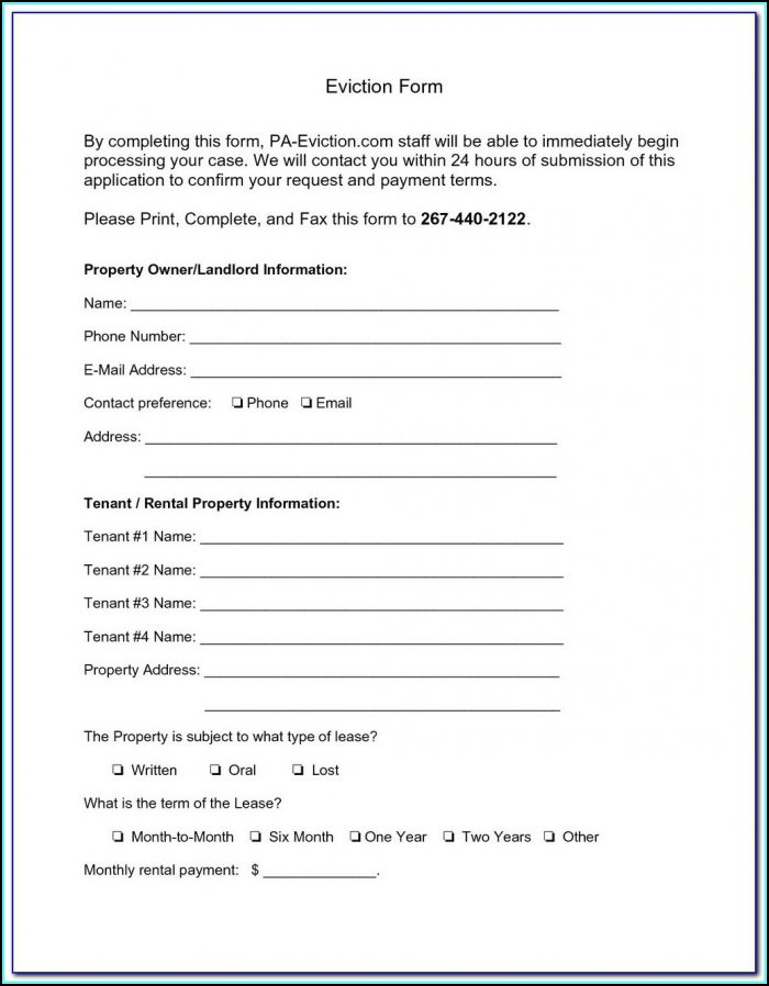 Printable Eviction Notice Form South Africa Printable Eviction Notice Form South Africa