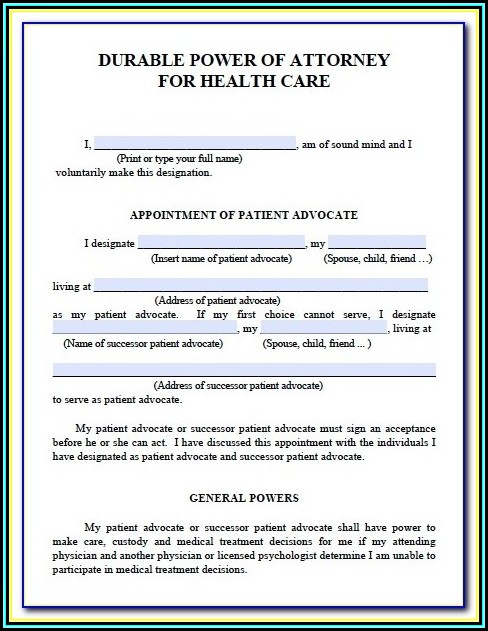 Printable Power Of Attorney Form Florida Printable Power Of Attorney Form Florida