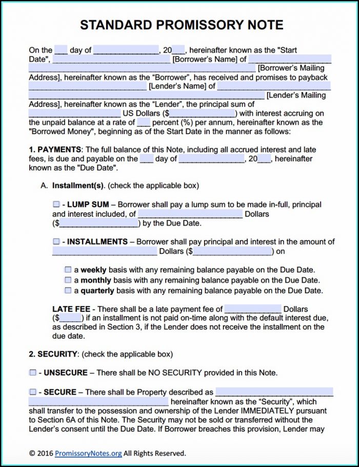 Promissory Note Template Word Promissory Note Template Word