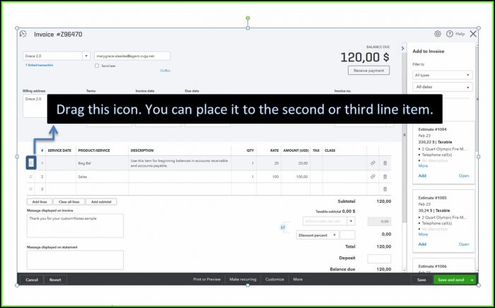 Quickbooks Online Custom Invoice Templates Quickbooks Online Custom Invoice Templates