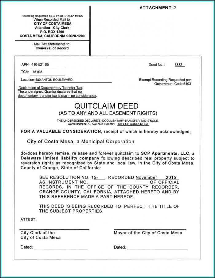 Quit Claim Deed Form California Sample Quit Claim Deed Form California Sample