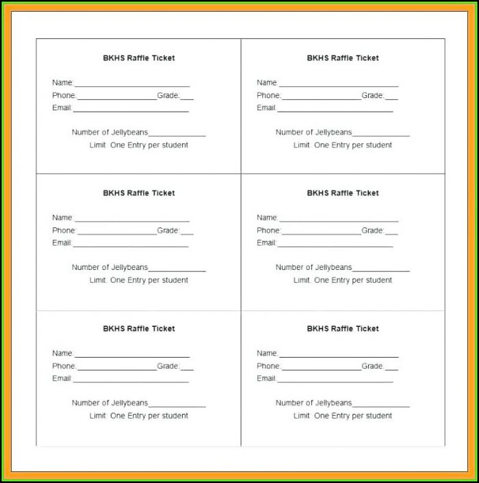 Raffle Ticket Template Excel Free Raffle Ticket Template Excel Free