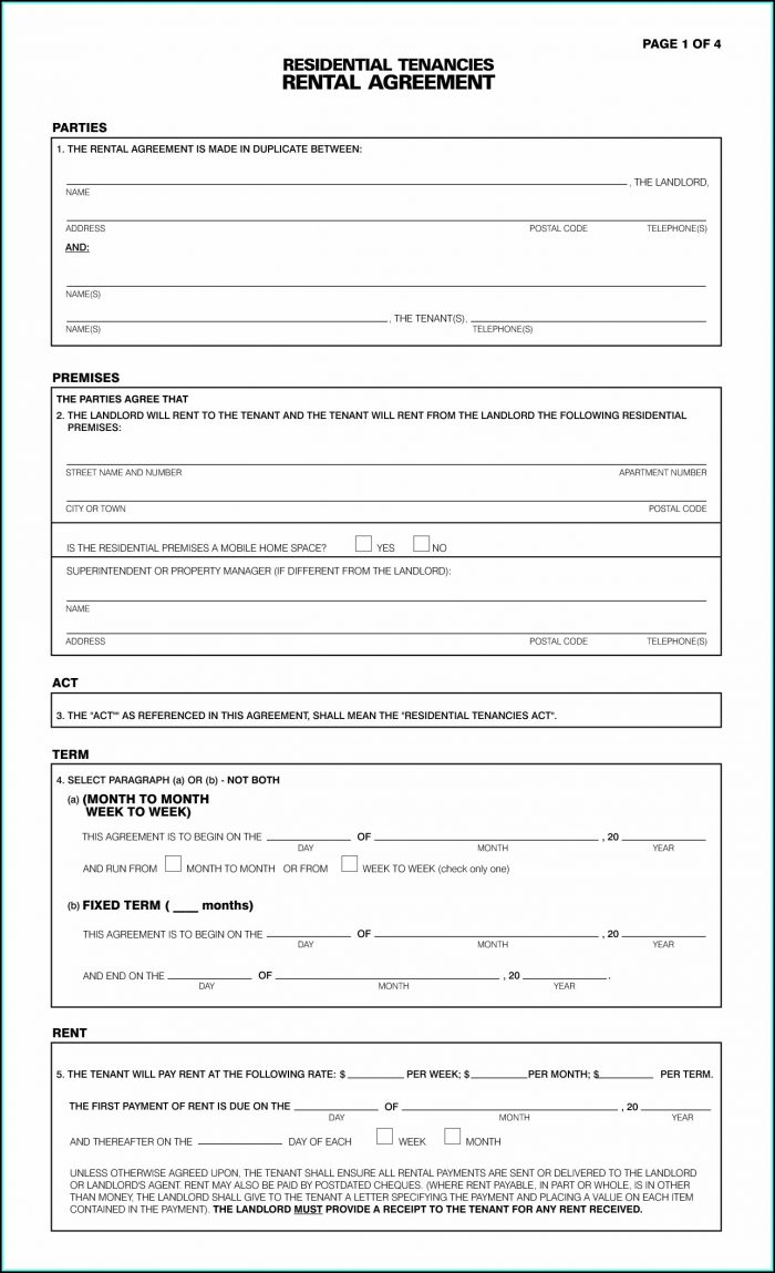 Rental Application Forms California Rental Application Forms California