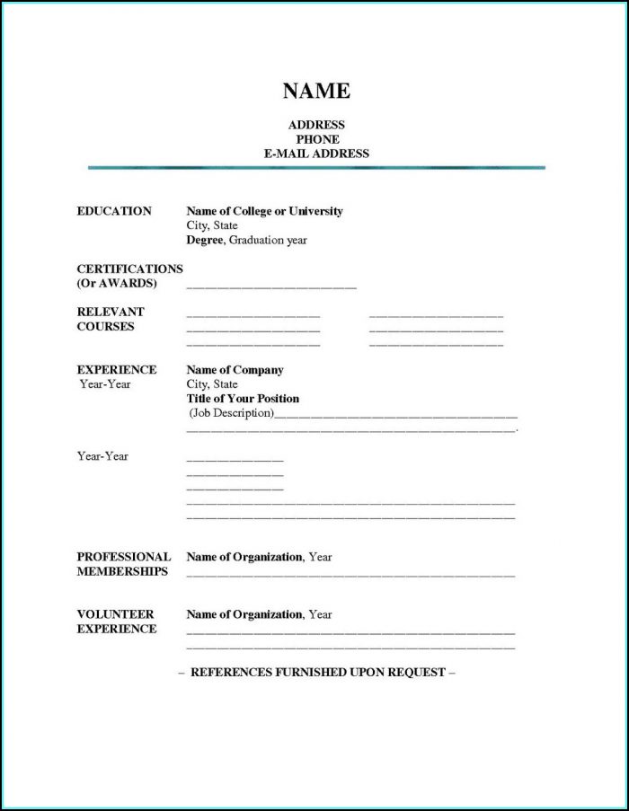 Resume Blank Format For Freshers Resume Blank Format For Freshers