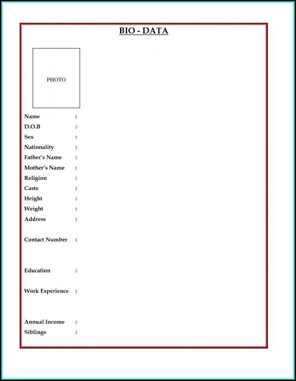 Resume Format Free Download Word File Resume Format Free Download Word File
